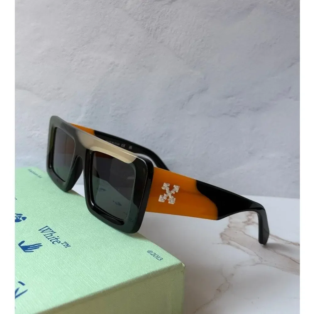 NEW Off White Seattle Black Multicolor Orange Unisex Sunglasses